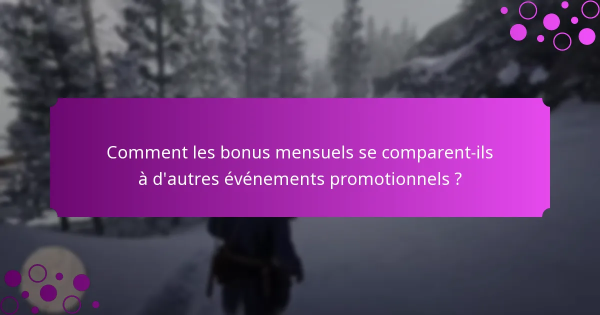 Comment les joueurs peuvent-ils participer aux bonus mensuels ?