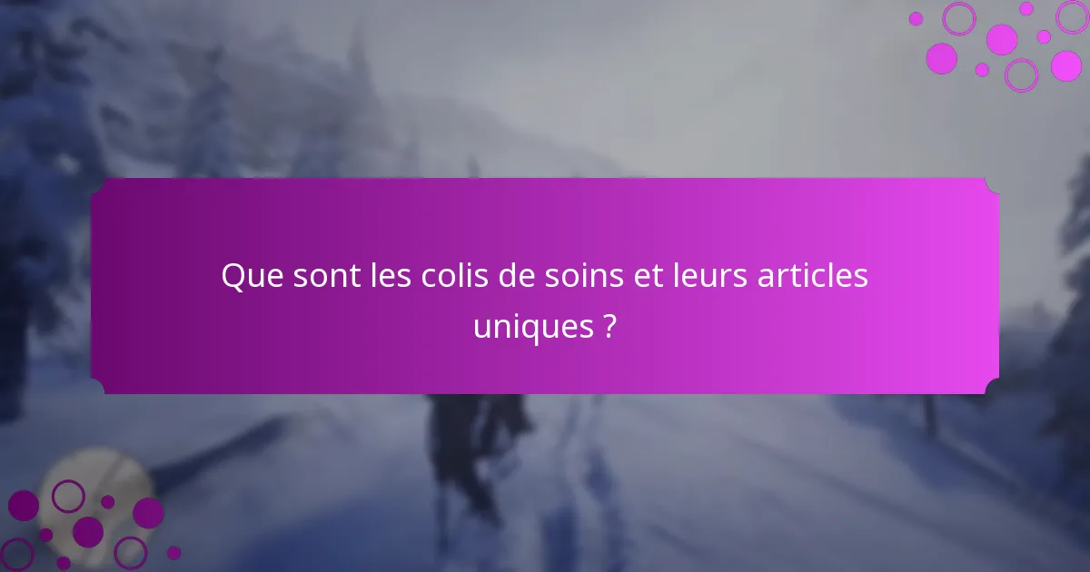 Quels fournisseurs de colis de soins offrent les meilleures options ?