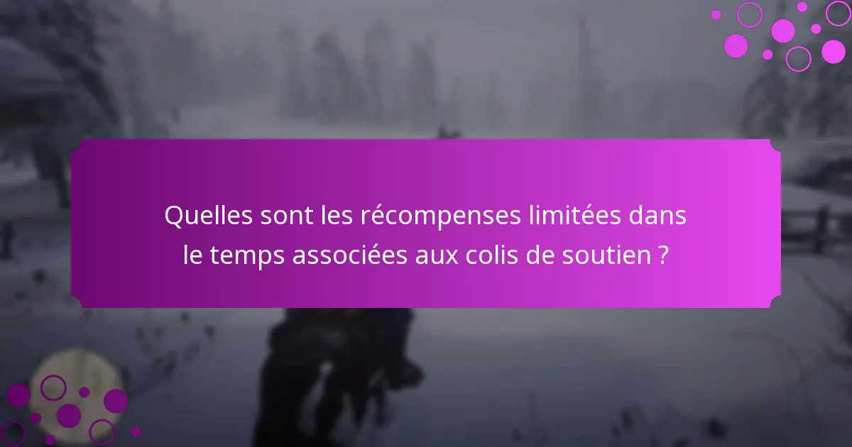 Quelles promotions spéciales sont disponibles pour les colis de soutien ?
